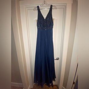 Sherri Hill Navy Blue Formal Dress size 6
